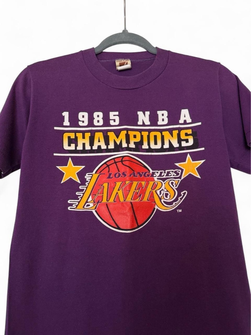 Vintage 1985 NBA Champions Los Angeles Lakers 80s Single Stitch T-shirt small